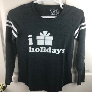 NWT Chaser I Love Holidays Shirt Gift Small